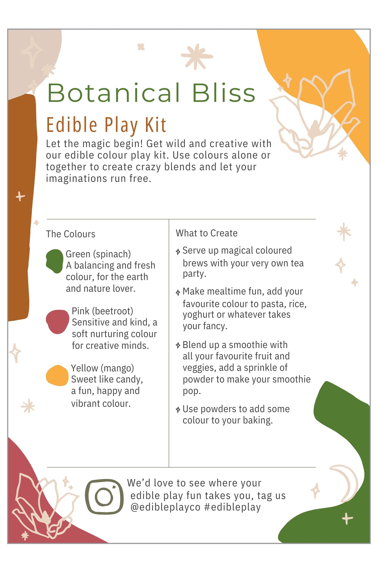 Botanical Bliss Edible Play Kit