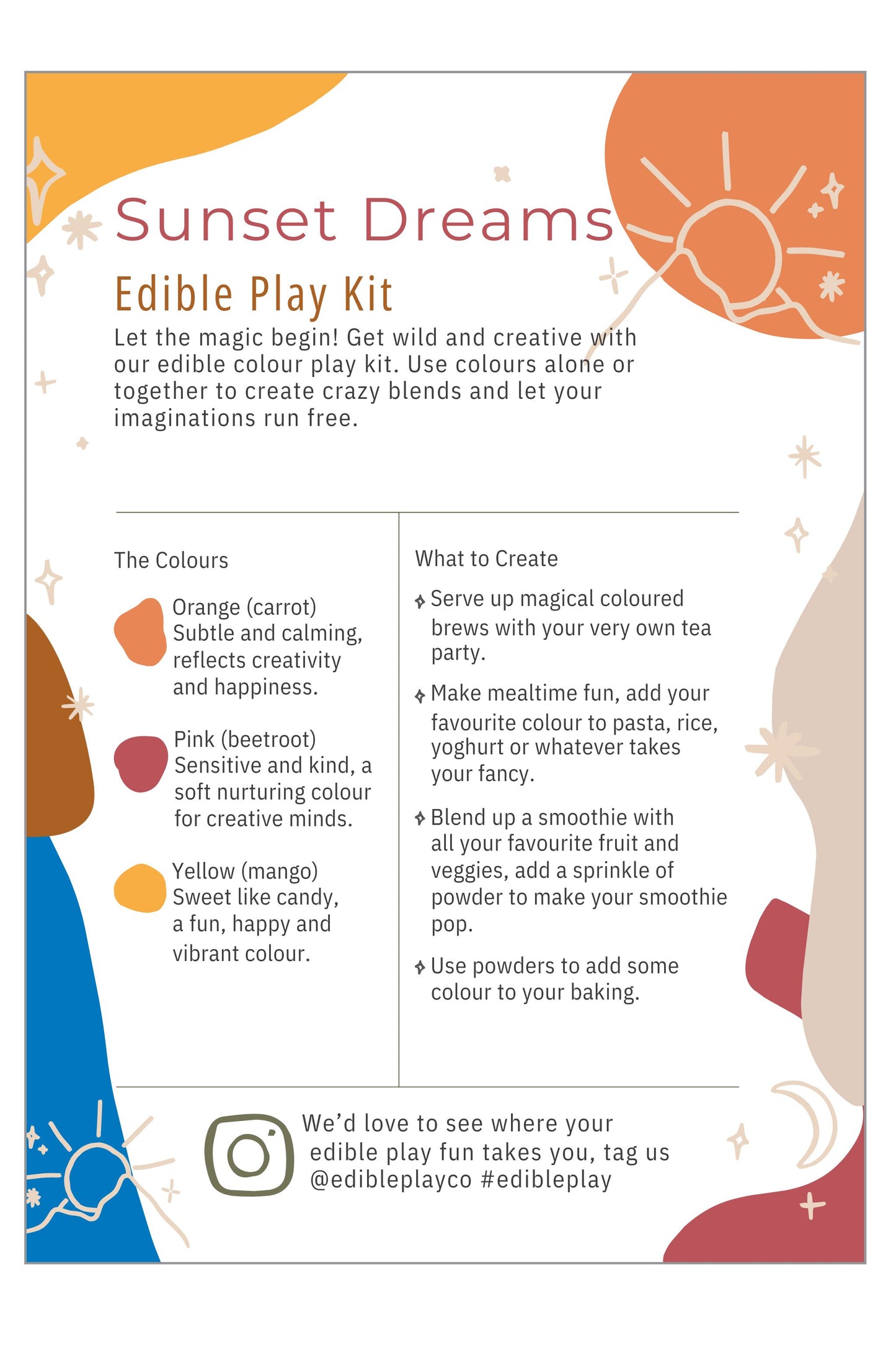 Sunset Dreams Edible Play Kit